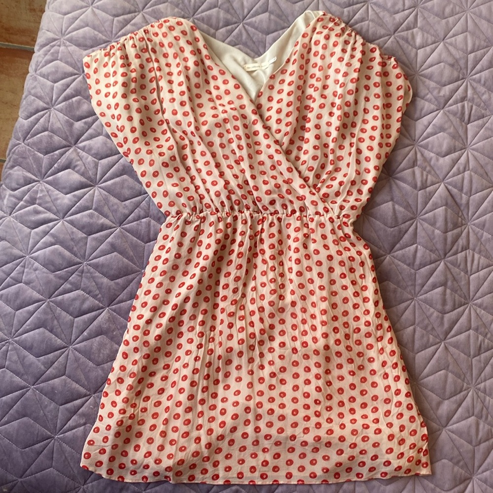 Silk polka dot dress from Anthropologie, size L